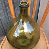 Green glass french demijohn