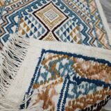 Handmade margoum rug in natural wool