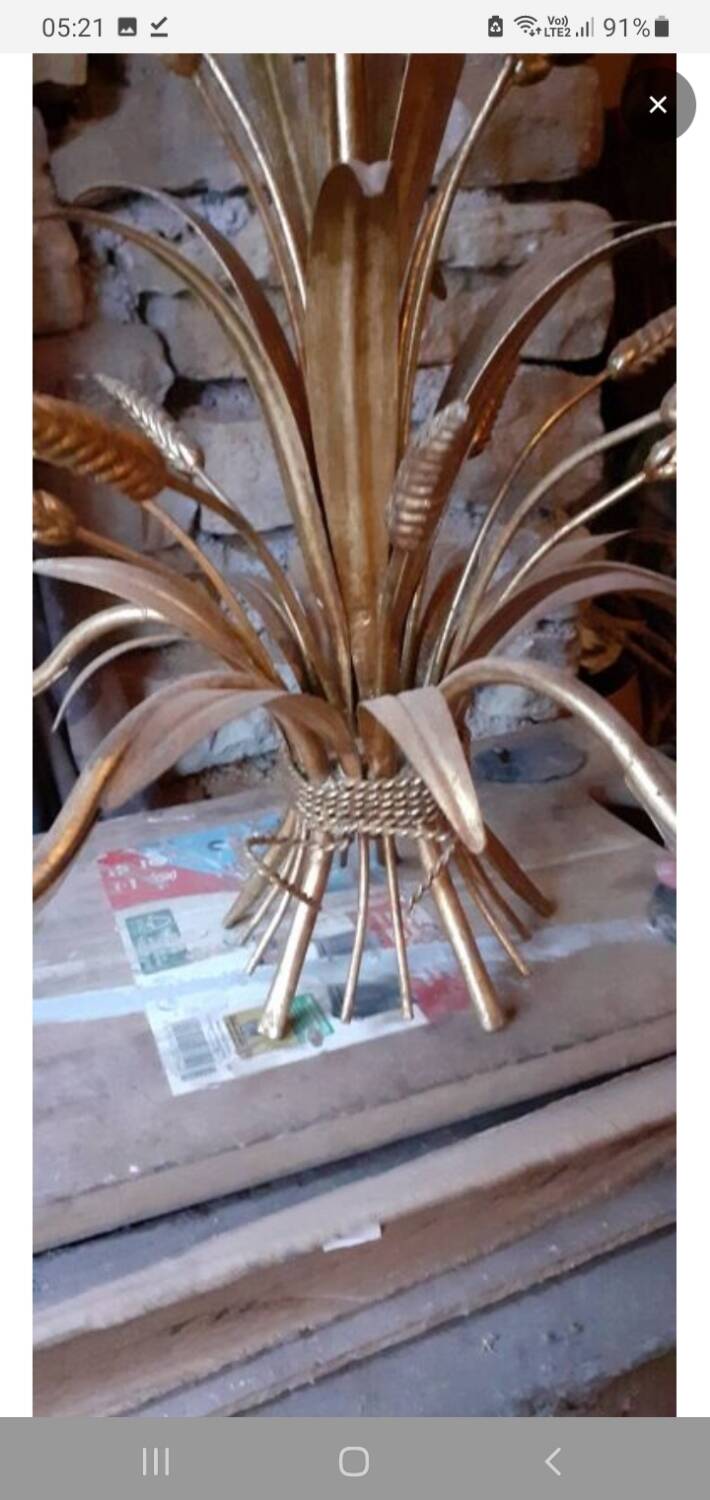 Golden Wheat Ear Chandelier