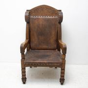 Chaise de trône massive de la fin du 19e siècle