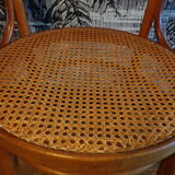 Vintage curved wood armchair