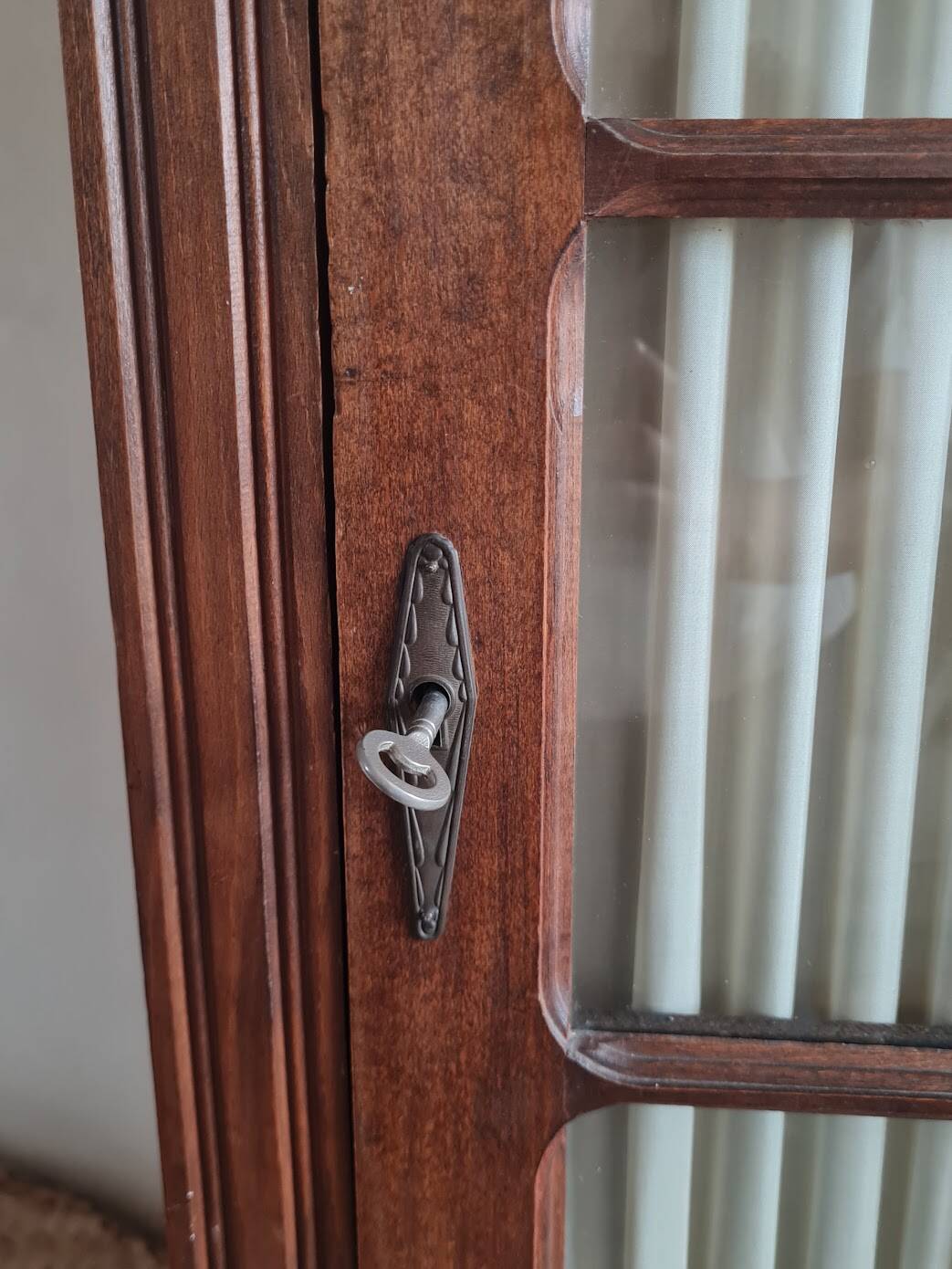 Antique glass-fronted Parisian wardrobe