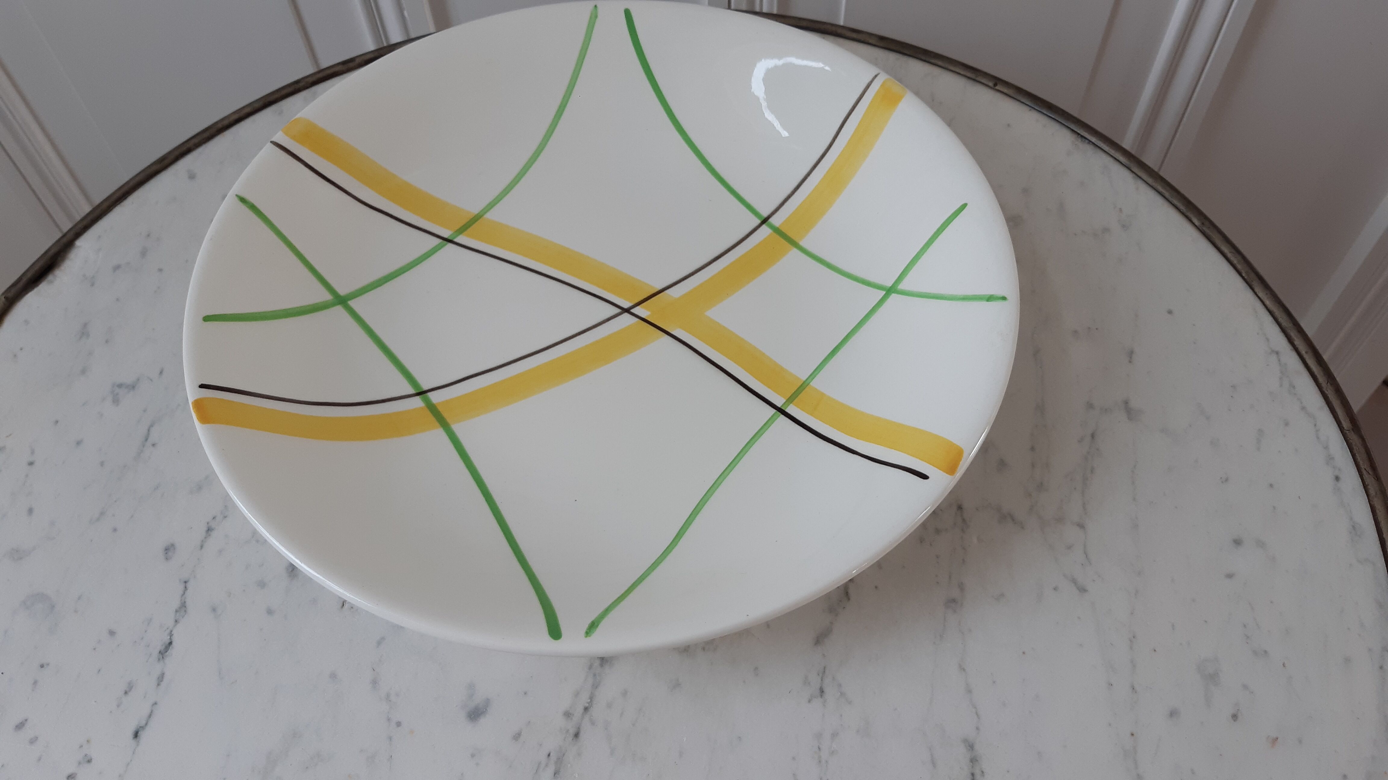 Plat creux Gien modèle Sarabande années 50-60