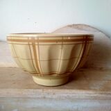 Straw yellow lunch bowl and ochre stripes