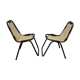 Paire de chaises tubulaires en fer