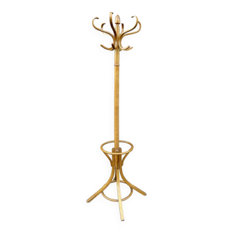 Baumann coat rack on vintage parrot stand 1960