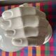 70s ceramic hand wall light