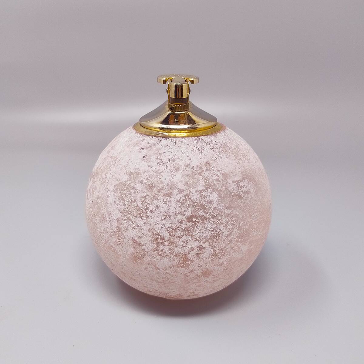 1960s Table Lighter in Murano Frosted Glass by Paolo Traversi. Mad