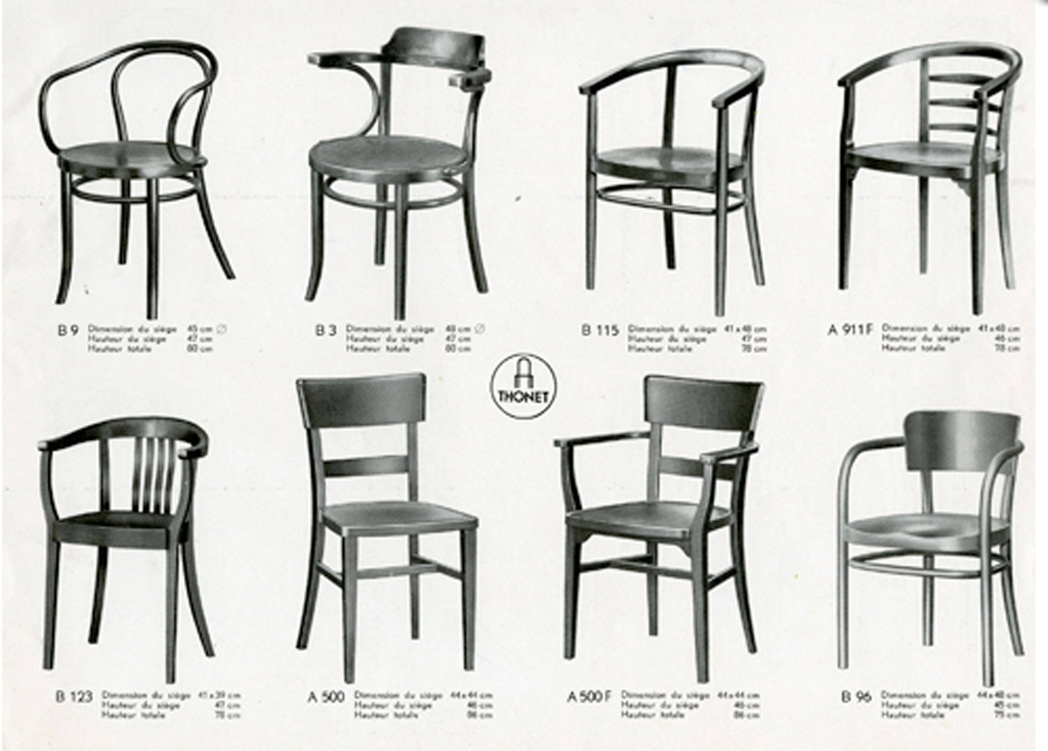 Ensemble de quatre chaises des années 80 par TON
