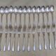 Housewife 12 forks and 12 tablespoons in silver metal