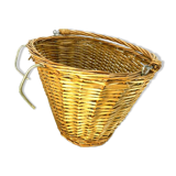 Vintage wicker bike basket, market basket