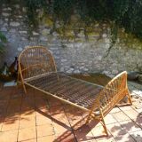 Vintage rattan bed 90X190