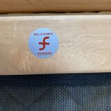 Johannes Andersen highback chair with hocker for Silkeborg Denmark