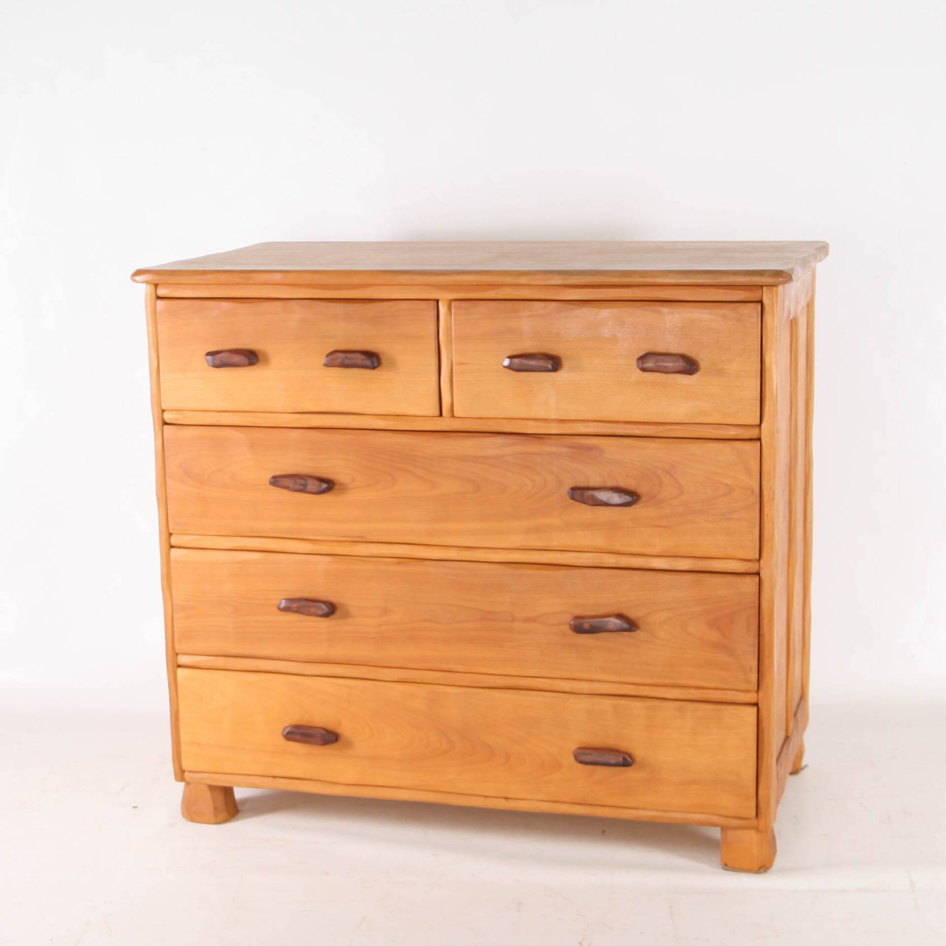 Elm "organic" chest of drawers
