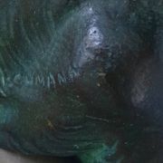 Bronze animalier Orangutan signed Henri Rischmann with a marble base.