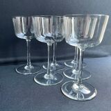 6 wine glasses light blown crystal