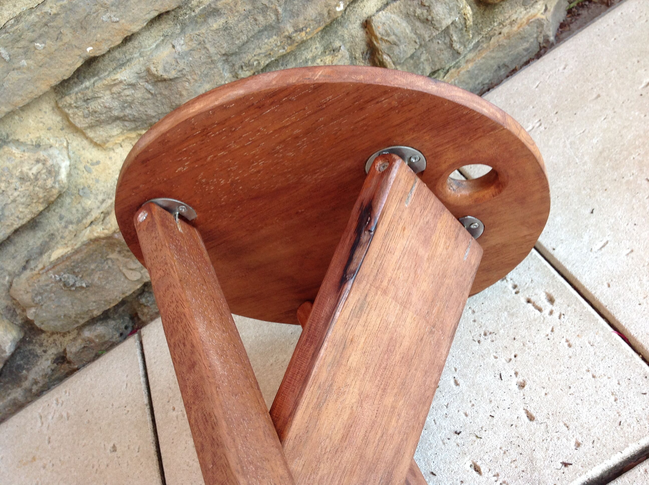 Folding wooden /vintage stool 60s-70s