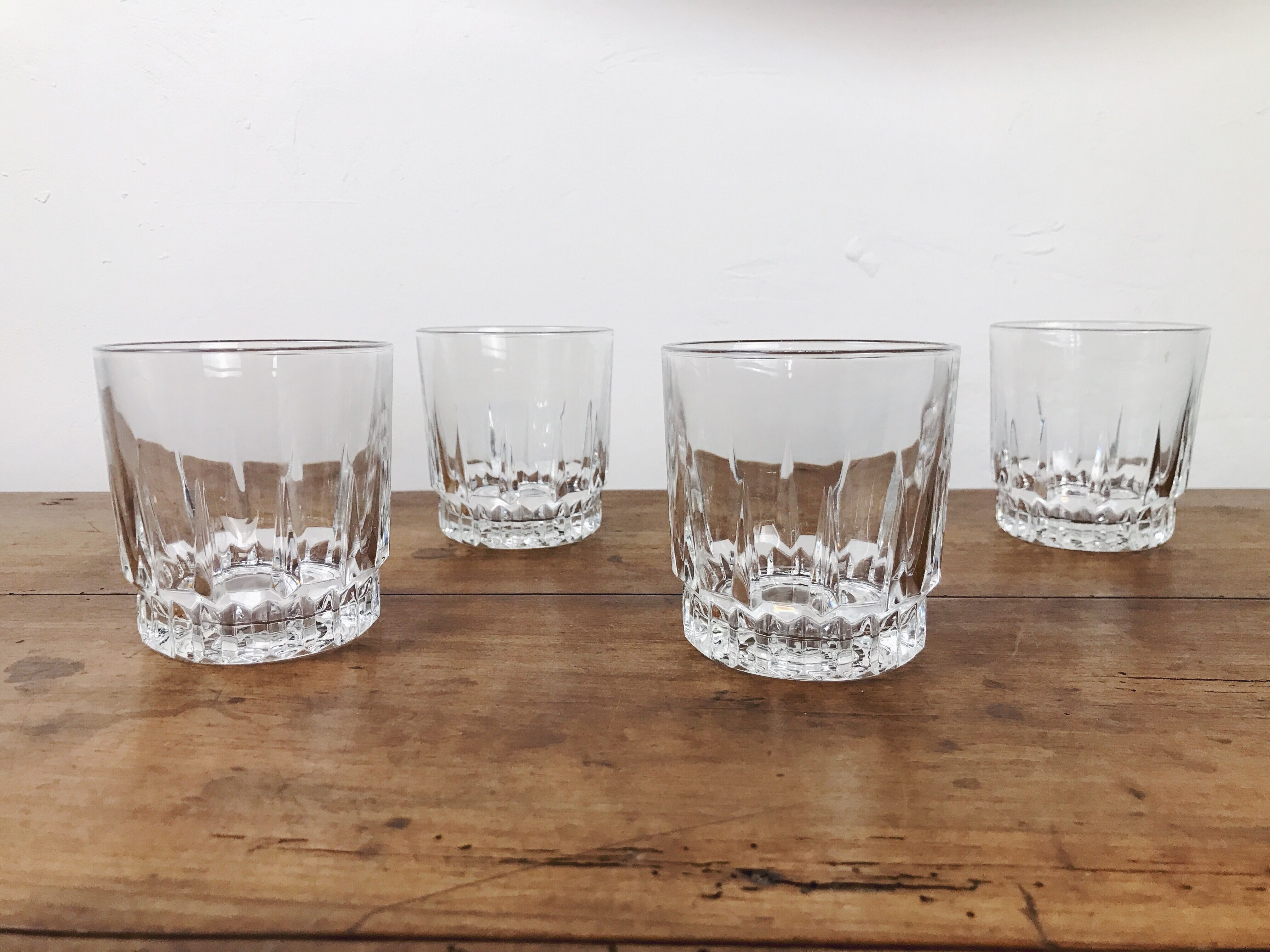 4 art deco style glasses - Arcoroc