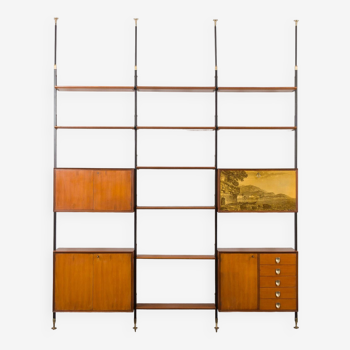 Italian floor to celling mid-century wall unit, 1960s