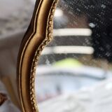Antique baroque gilded wooden mirror – Pitted glass