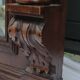 Old large carved wooden mirror
