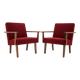 Pair of 1960s Mid-Century Modern Beech Armchairs from Czechoslovakia