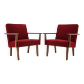 Pair of 1960s Mid-Century Modern Beech Armchairs from Czechoslovakia