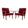 Pair of 1960s Mid-Century Modern Beech Armchairs from Czechoslovakia