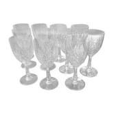 Set of 11 Saint Louis crystal wine glasses