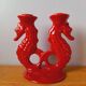 Ceramic seahorse candlestick by Bitossi