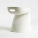 White stool by Winfried Staeb from the 1970s for the Form + Life Collection