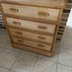 Commode en rotin 4 tiroirs 70’s
