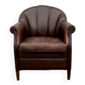 Fauteuil club en cuir