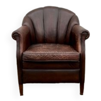 Fauteuil club en cuir