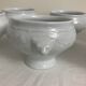 6 white porcelain broth bowls Wild Ivy
