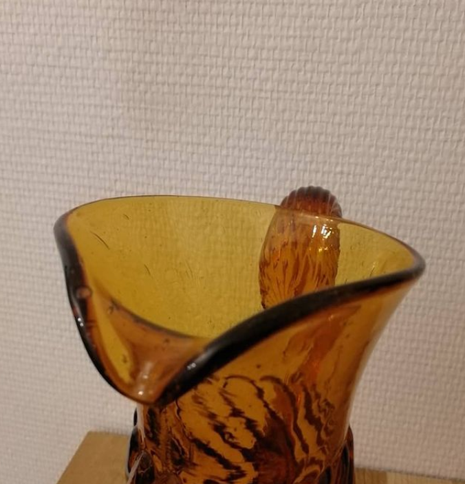Amber glass pitcher