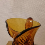 Amber glass pitcher