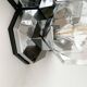 Lampe murale ou de plafond vintage allemande chrome et verre space age par Motoko Ishii pour Staff