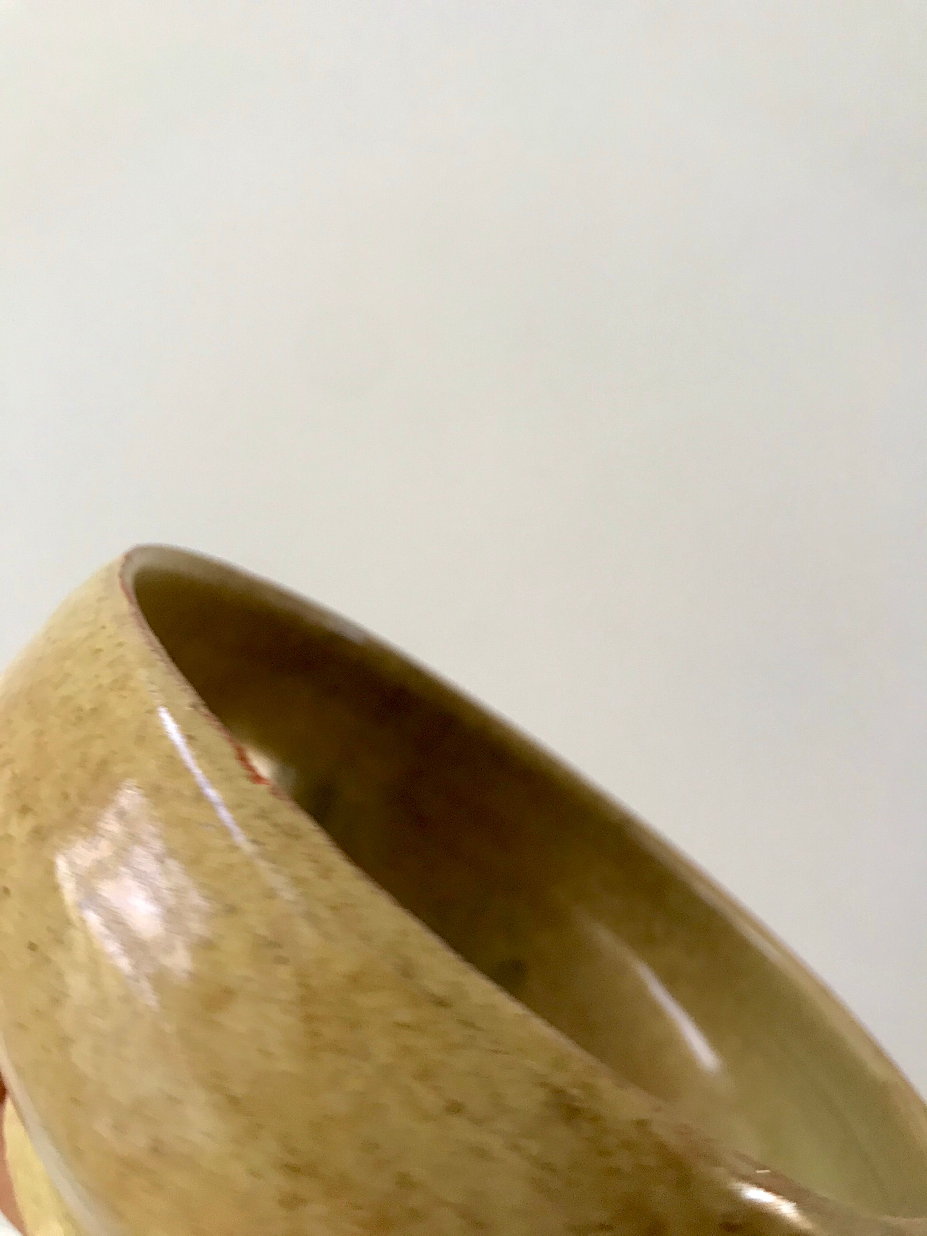 Ceramic bowl / glazed pottery signed 60s-70s