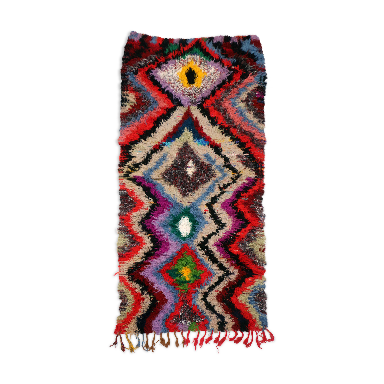 Rug in knots runner corridor Boucharouit - 90x230cm