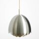 Petite lampe suspendue de style Space Age des années 1960 par Doria, en aluminium et métal.