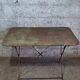 Table de jardin pliante bistrot fer vintage début XXe