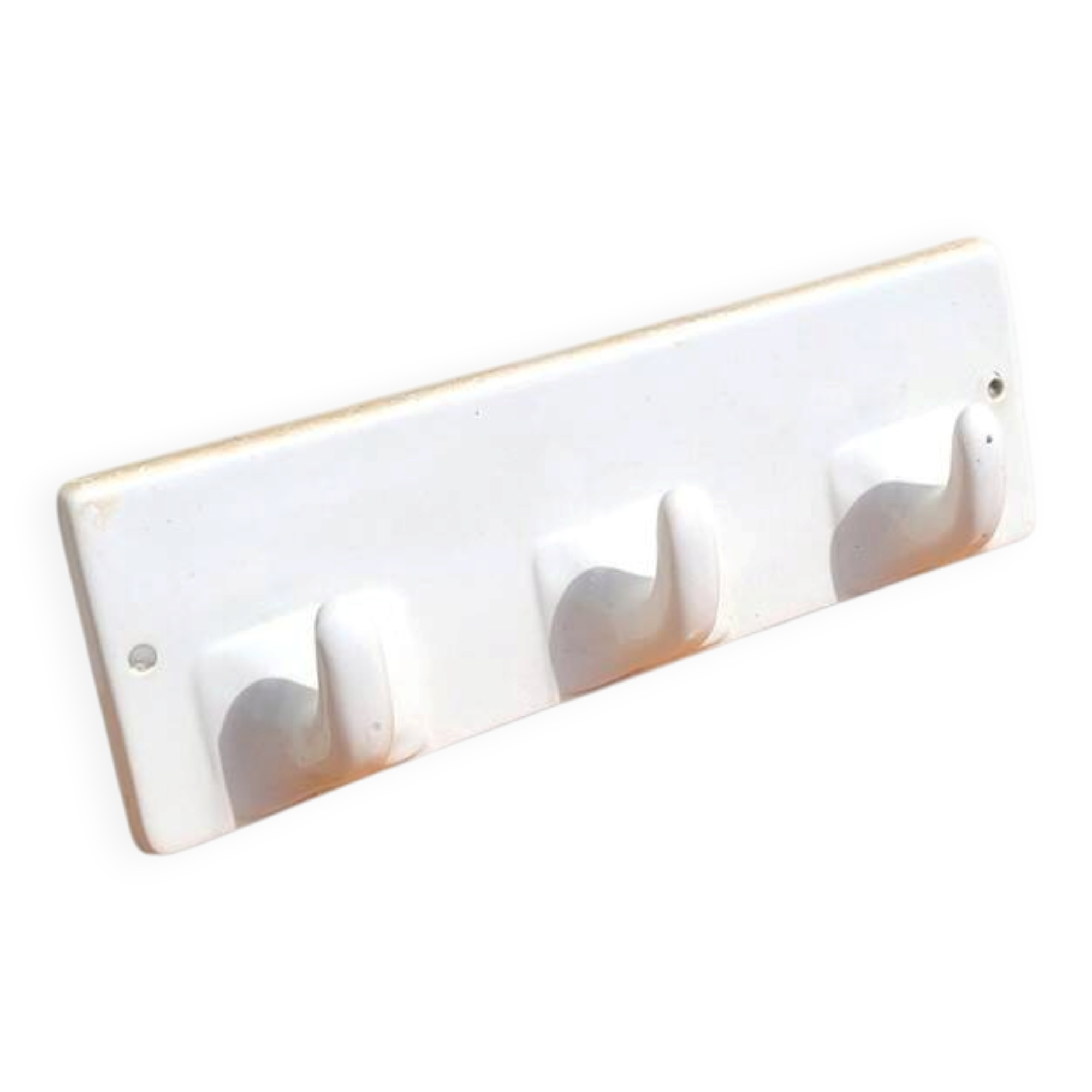 Antique white ceramic wall hook 3p