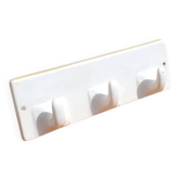 Antique white ceramic wall hook 3p