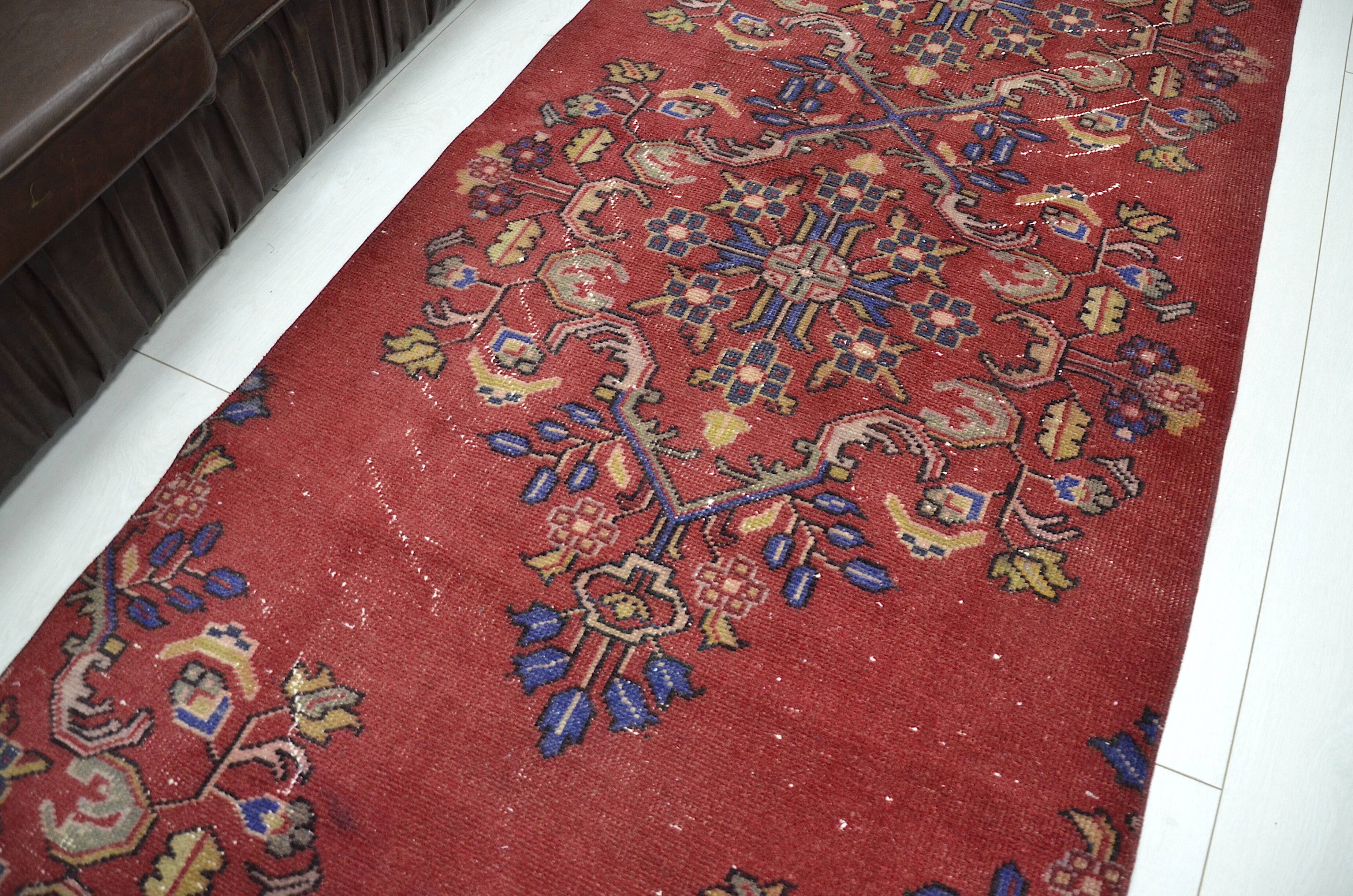 Tapis anatolien rouge et bleu sku 2222