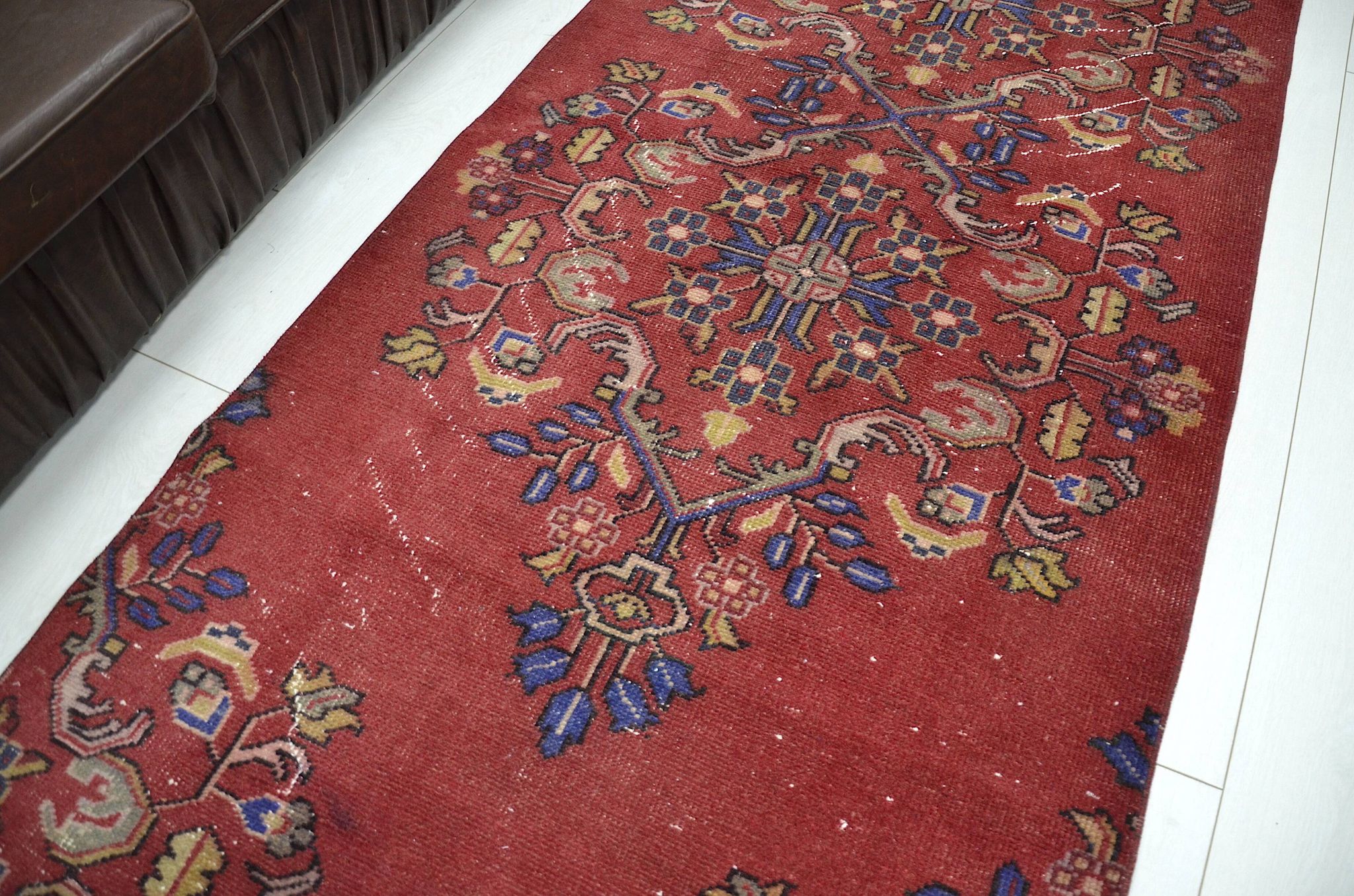 Tapis anatolien rouge et bleu sku 2222