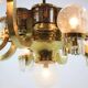 Extraordinary huge brass Art Deco chandelier, 1930s / Cubism