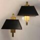 Pair of gilded brass sconces, deknudt