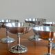 6 silver stainless steel ice cups