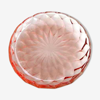 Pink glass plate